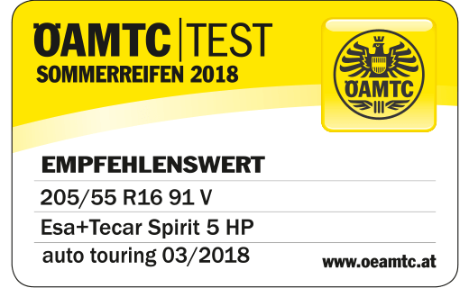 ÖAMTC TEST 03/2018 ESA+TECAR SPIRTIT 5 HP